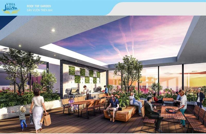 Không gian thiên nhiên trên mái