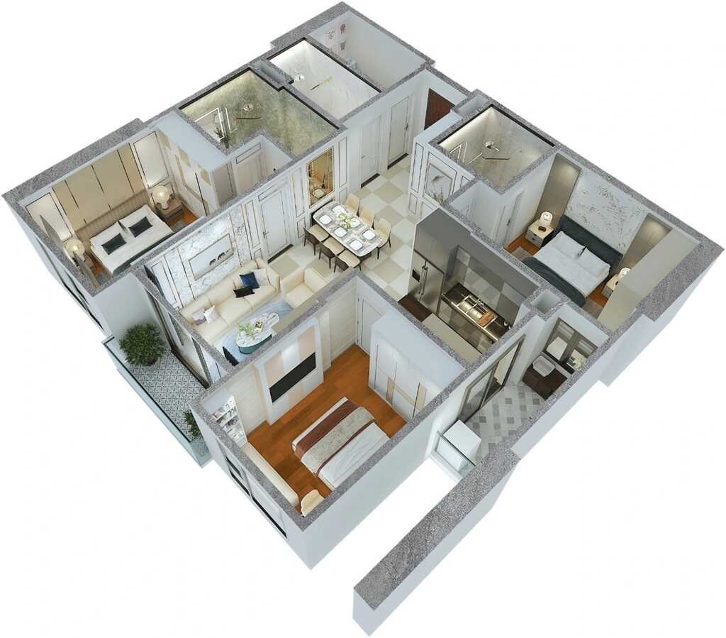 Nội thất sang trọng bên trong chung cư Viha Leciva