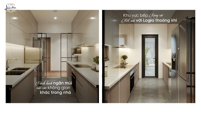Thiết kế nội thất Viha Leciva cho khu vực phòng bếp