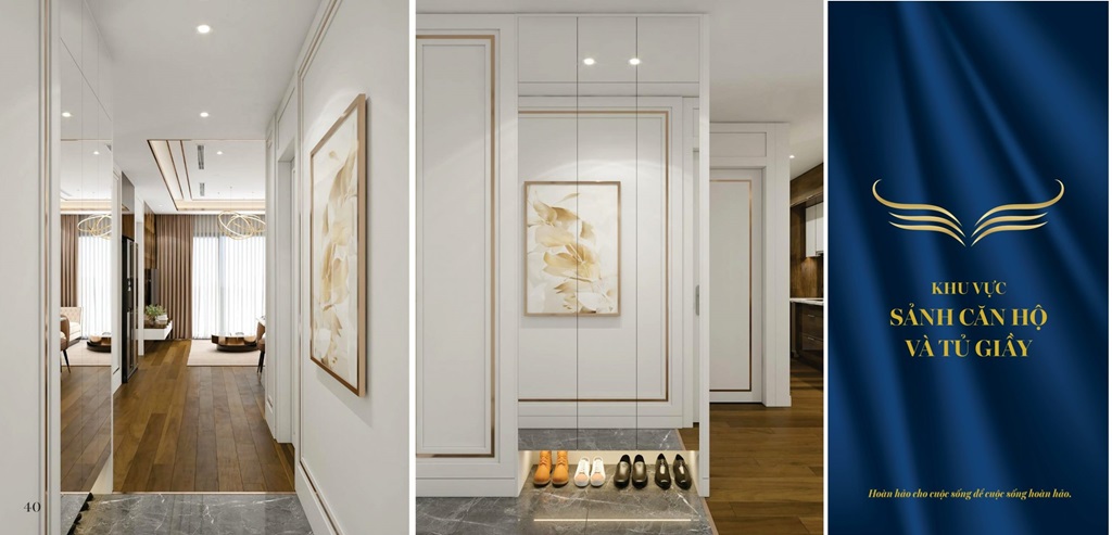 Tủ giầy dép hiện đại tại căn hộ Viha Leciva